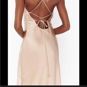 Zara Beige Strappy Back Mini Dress